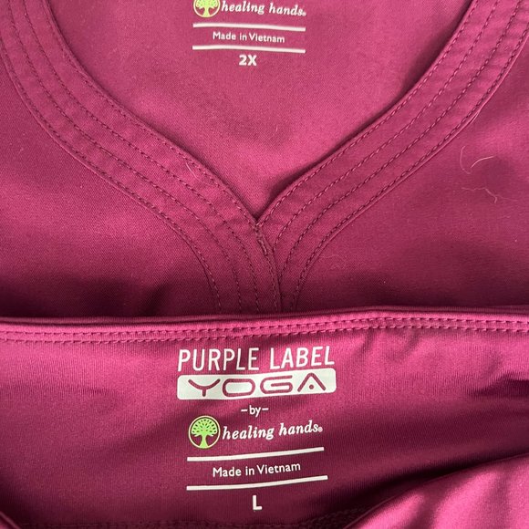 2 Sets of Women's Purple Label by Healing Hands Scrubs - Picture 3 of 3